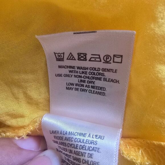 Anthropologie Maeve Yellow Pintuck Button Front Smocked Back Maxi Dress , EUC, S - Picture 16 of 16